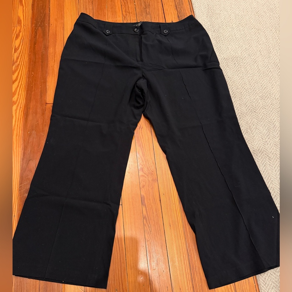Black Wide-Leg Dress Pants